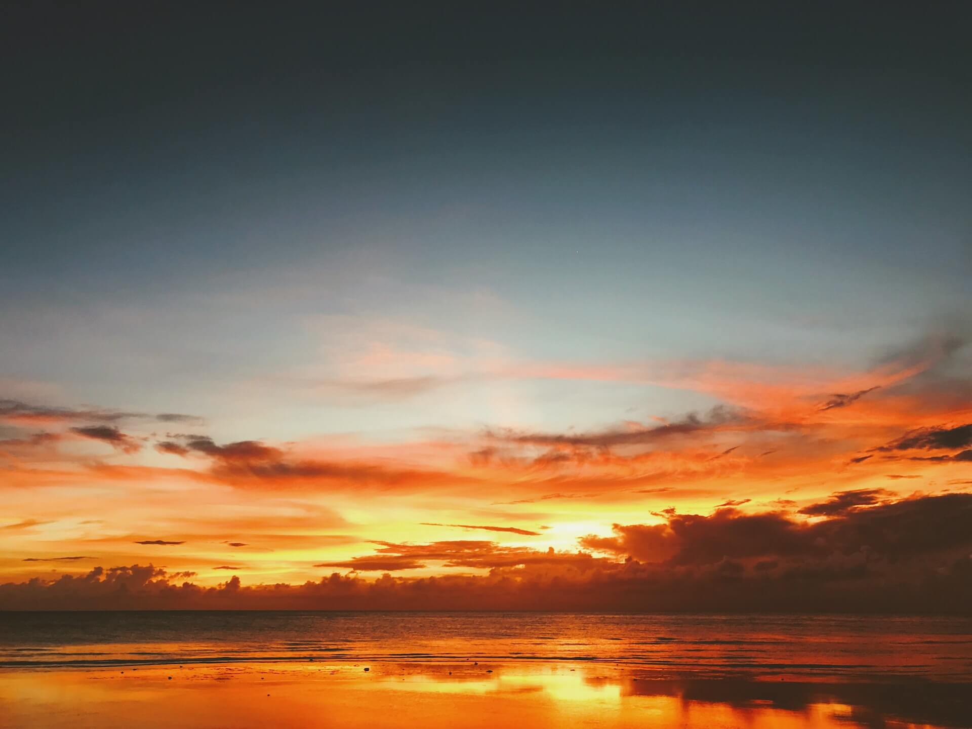 Sunset at sea